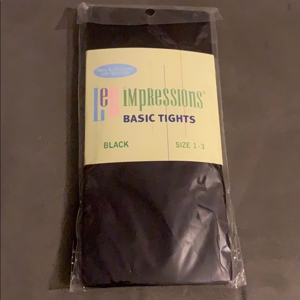 NEW in package Little girls tights black